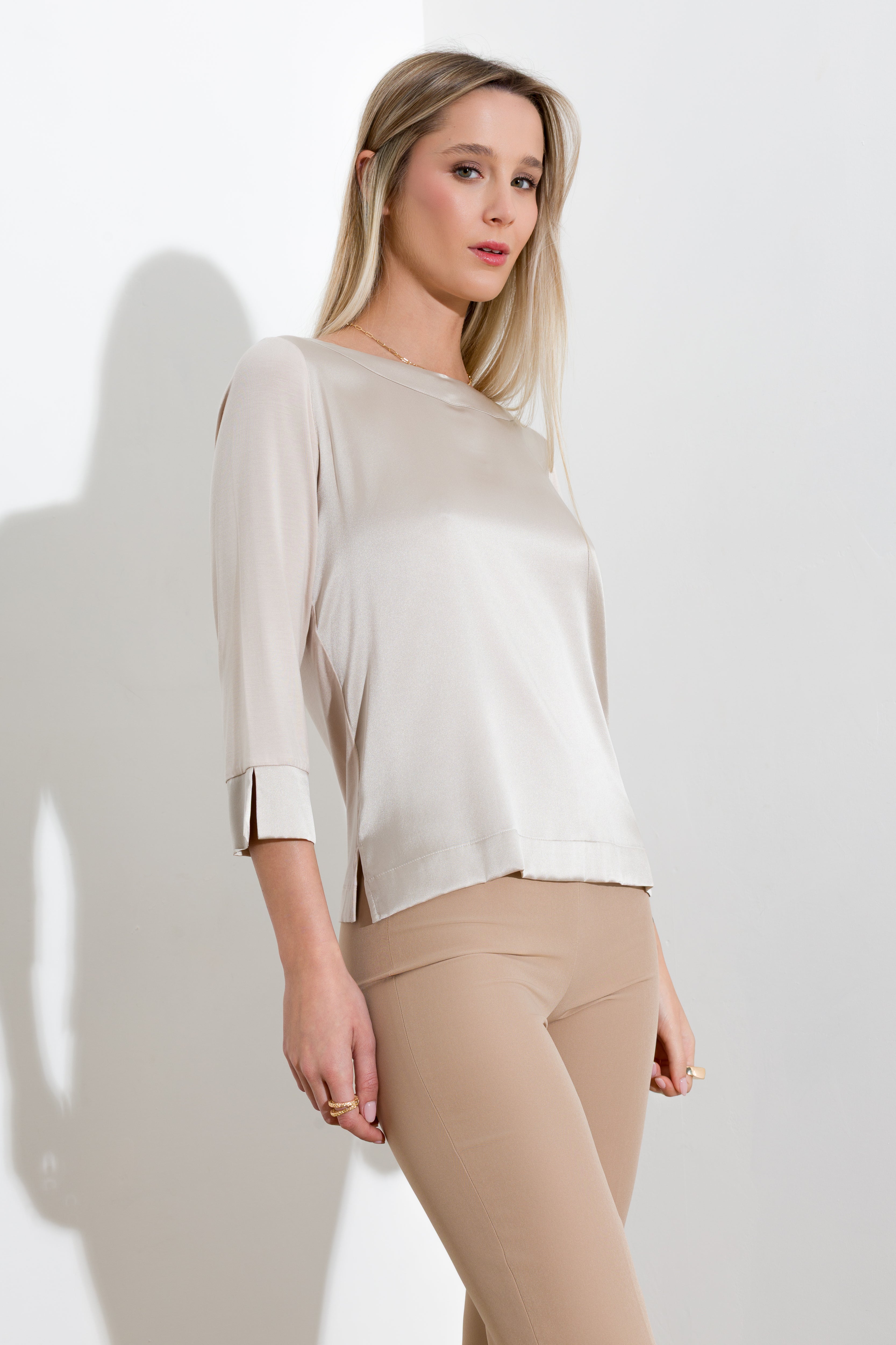 Blusa in seta viscosa