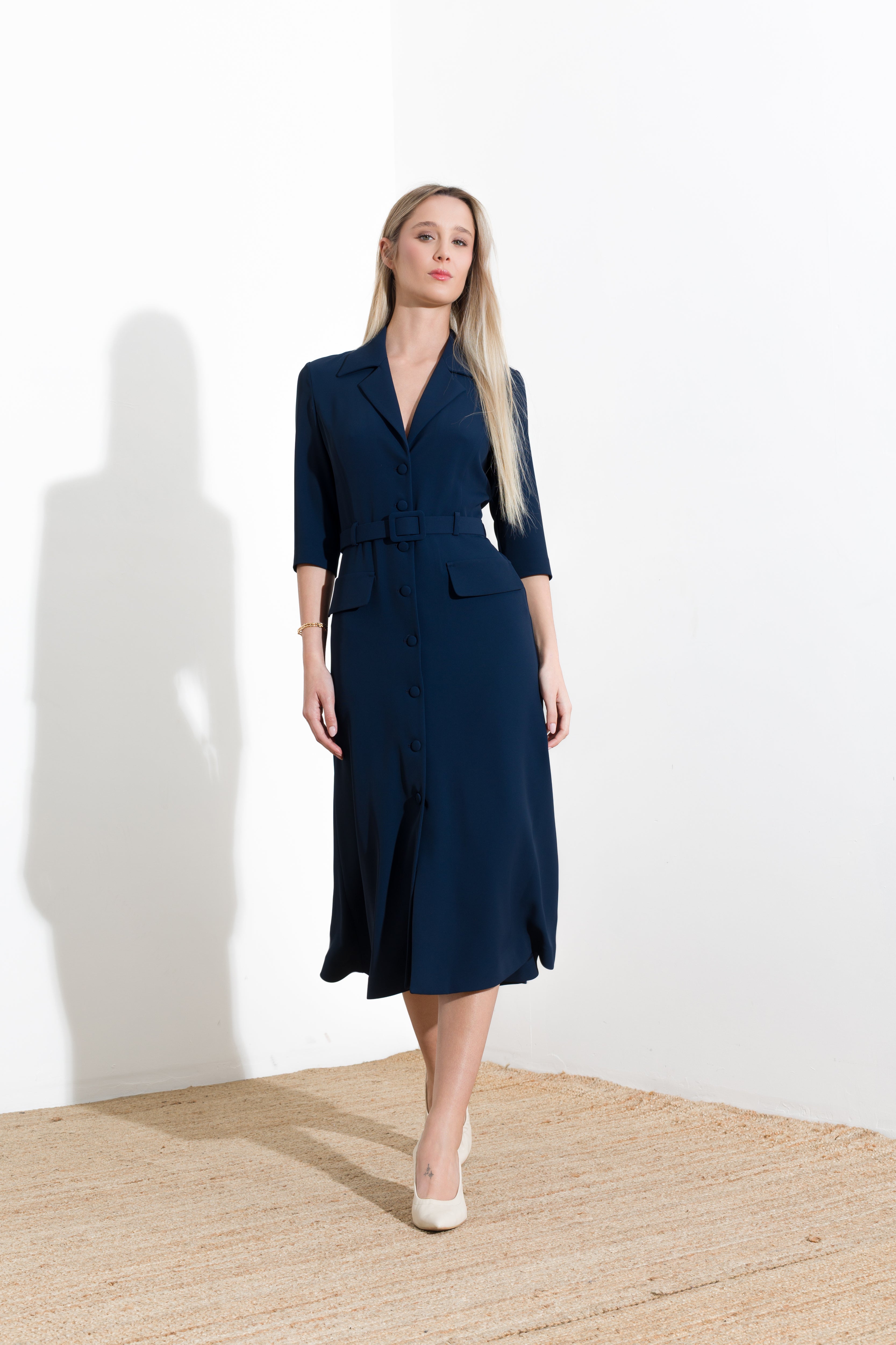 Abito midi in fluido diagonale - Compagnia Italiana