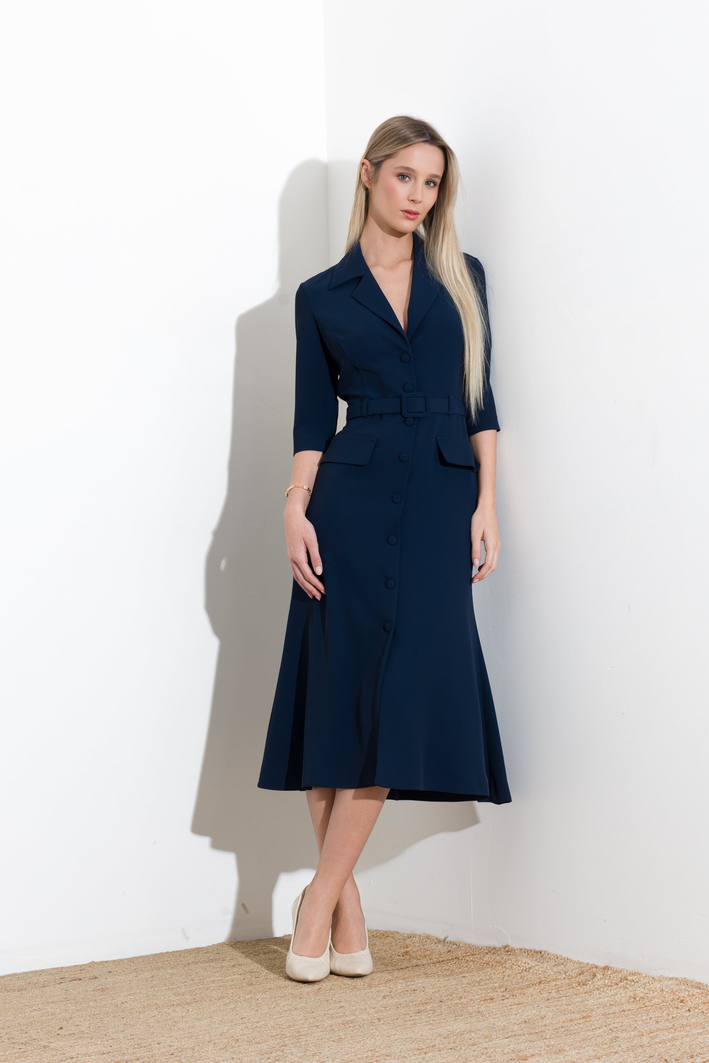 Abito midi in fluido diagonale - Compagnia Italiana