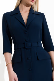 Abito midi in fluido diagonale - Compagnia Italiana