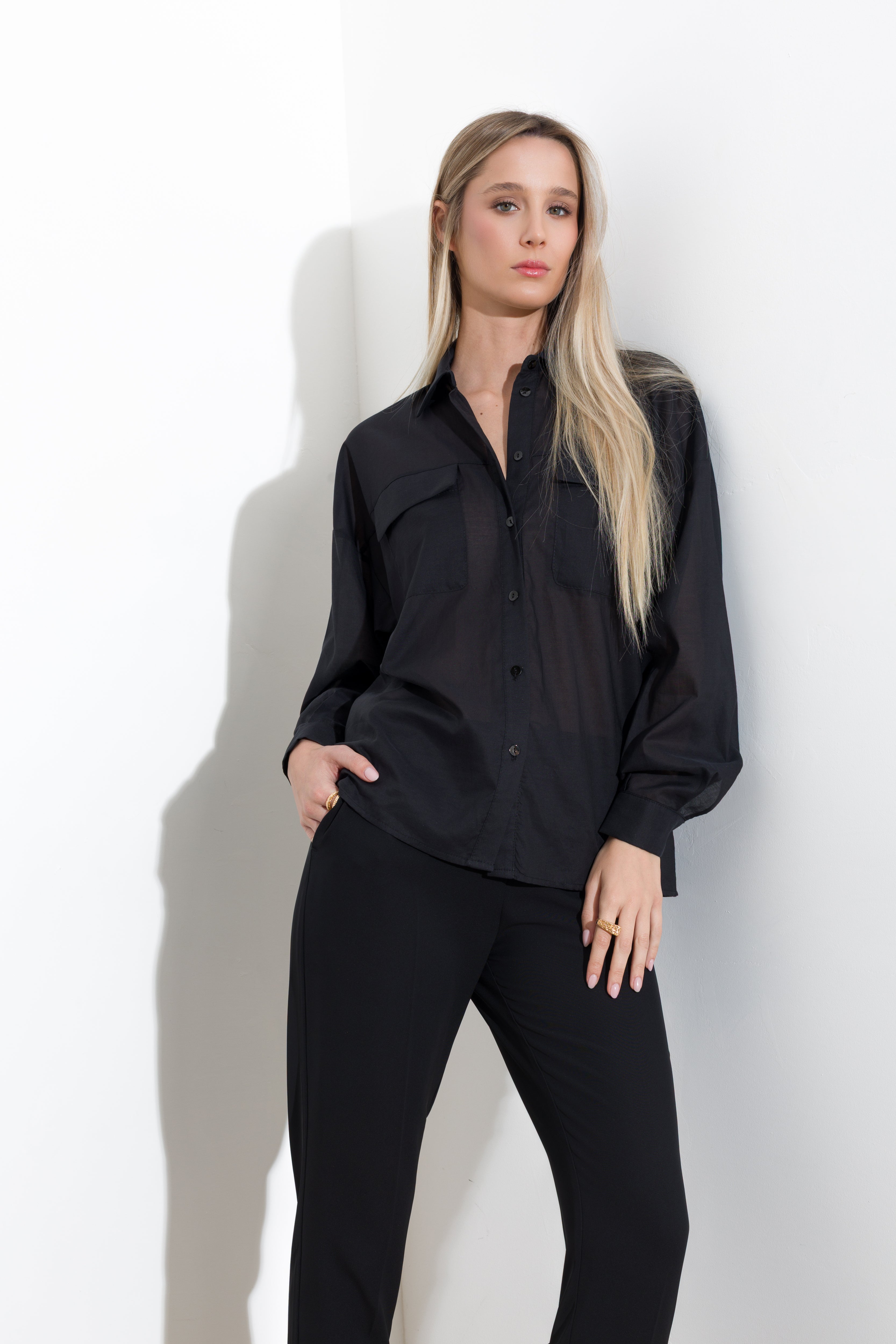 Cotton muslin shirt