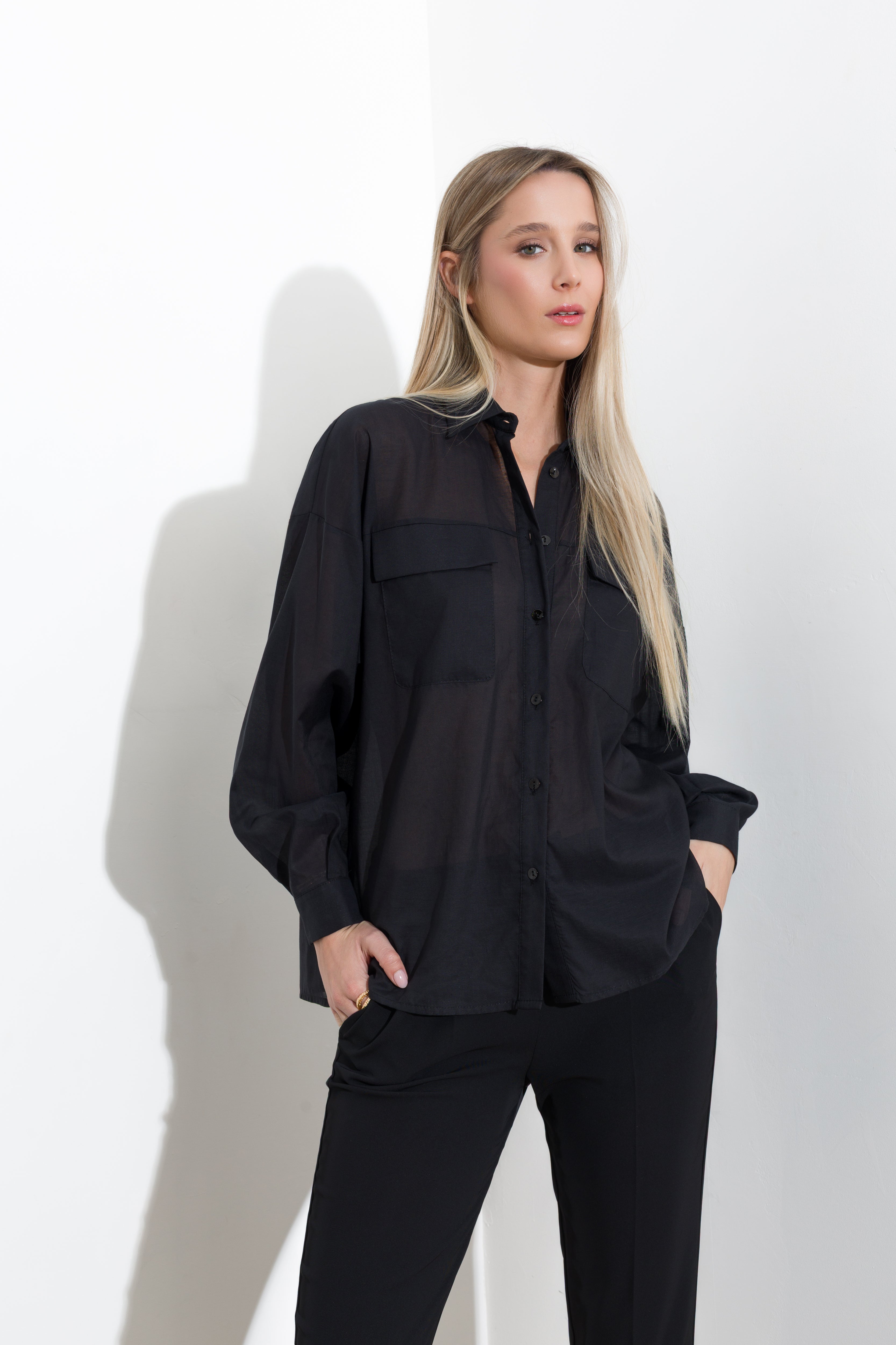 Cotton muslin shirt
