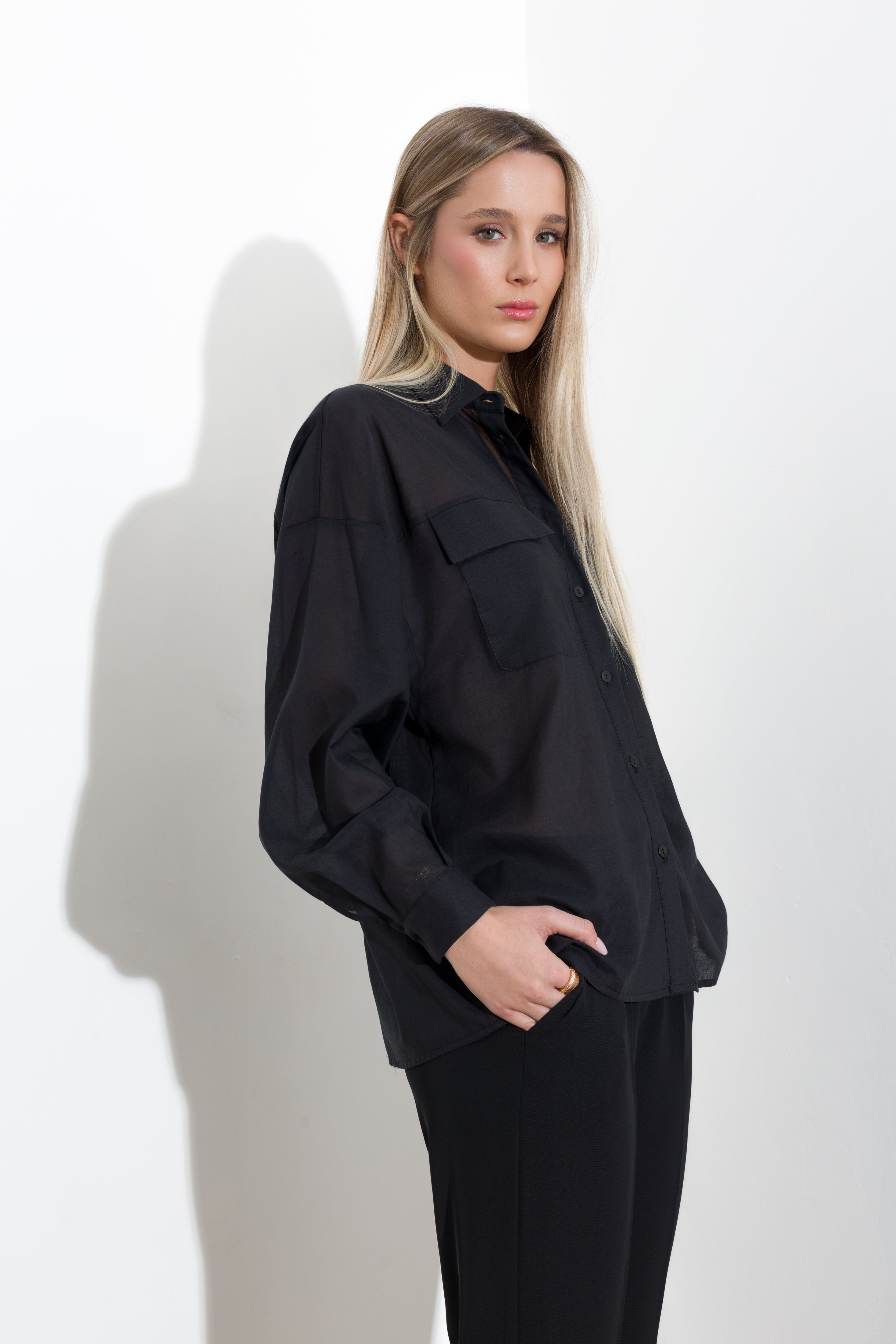 Cotton muslin shirt