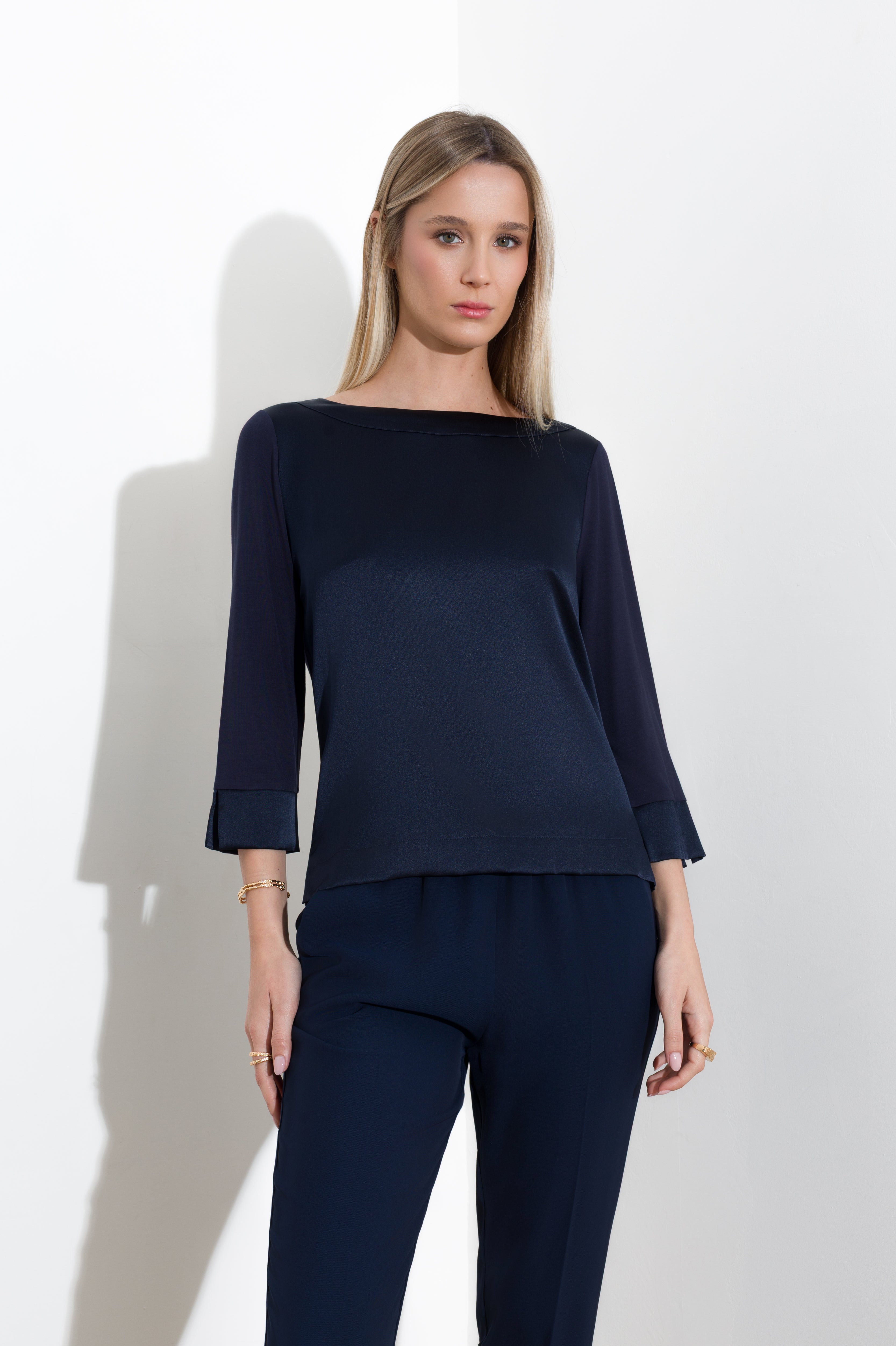 Blusa in seta viscosa