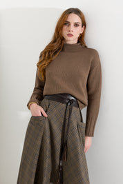 Maglia girocollo a cratere in pura lana - Friendly Sweater