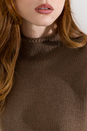 Maglia girocollo a cratere in pura lana - Friendly Sweater
