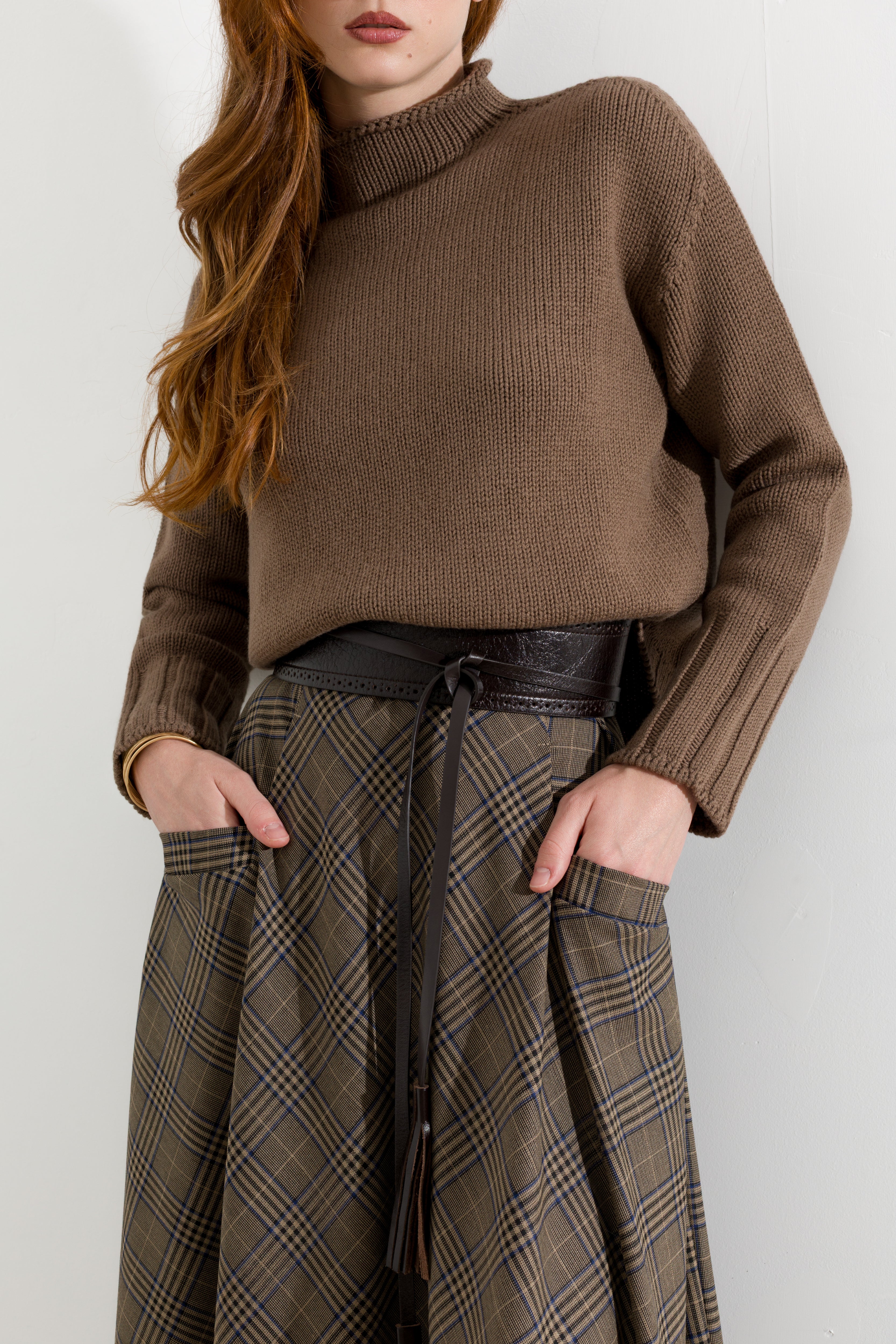 Maglia girocollo a cratere in pura lana - Friendly Sweater