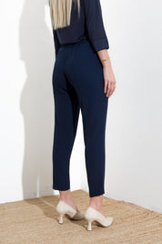 Pantalone con coulisse in fluido diagonale