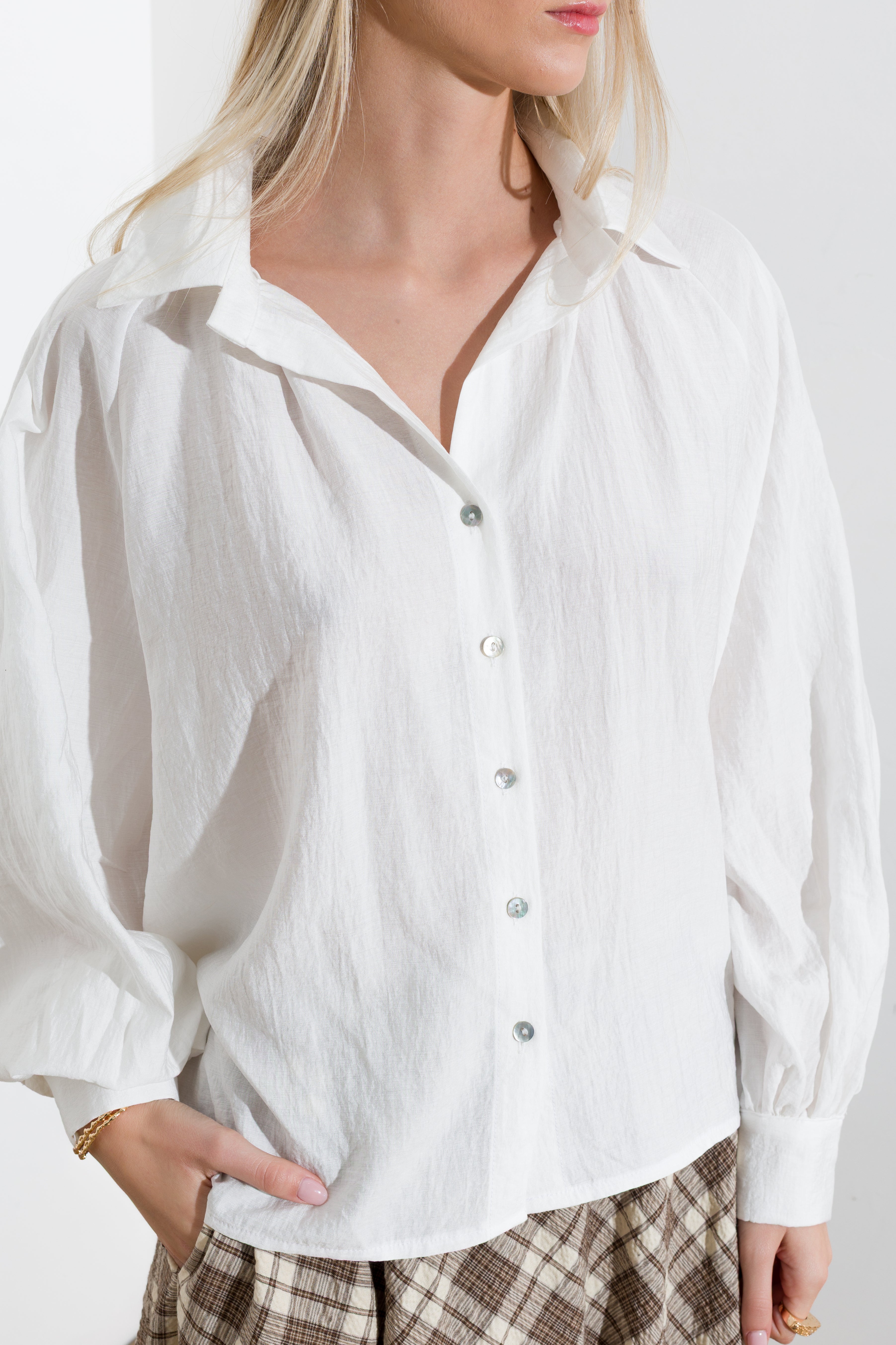 Camicia stropicciata in modal - Compagnia Italiana