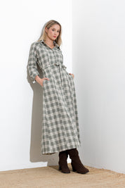 Abito chemisier micro e macro check - Compagnia Italiana