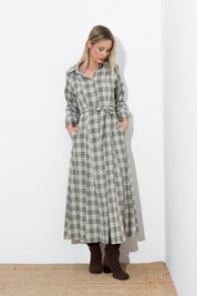 Abito chemisier micro e macro check - Compagnia Italiana