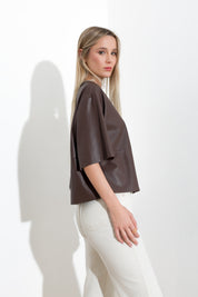 T-shirt in similpelle - Compagnia Italiana