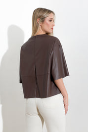 T-shirt in similpelle - Compagnia Italiana