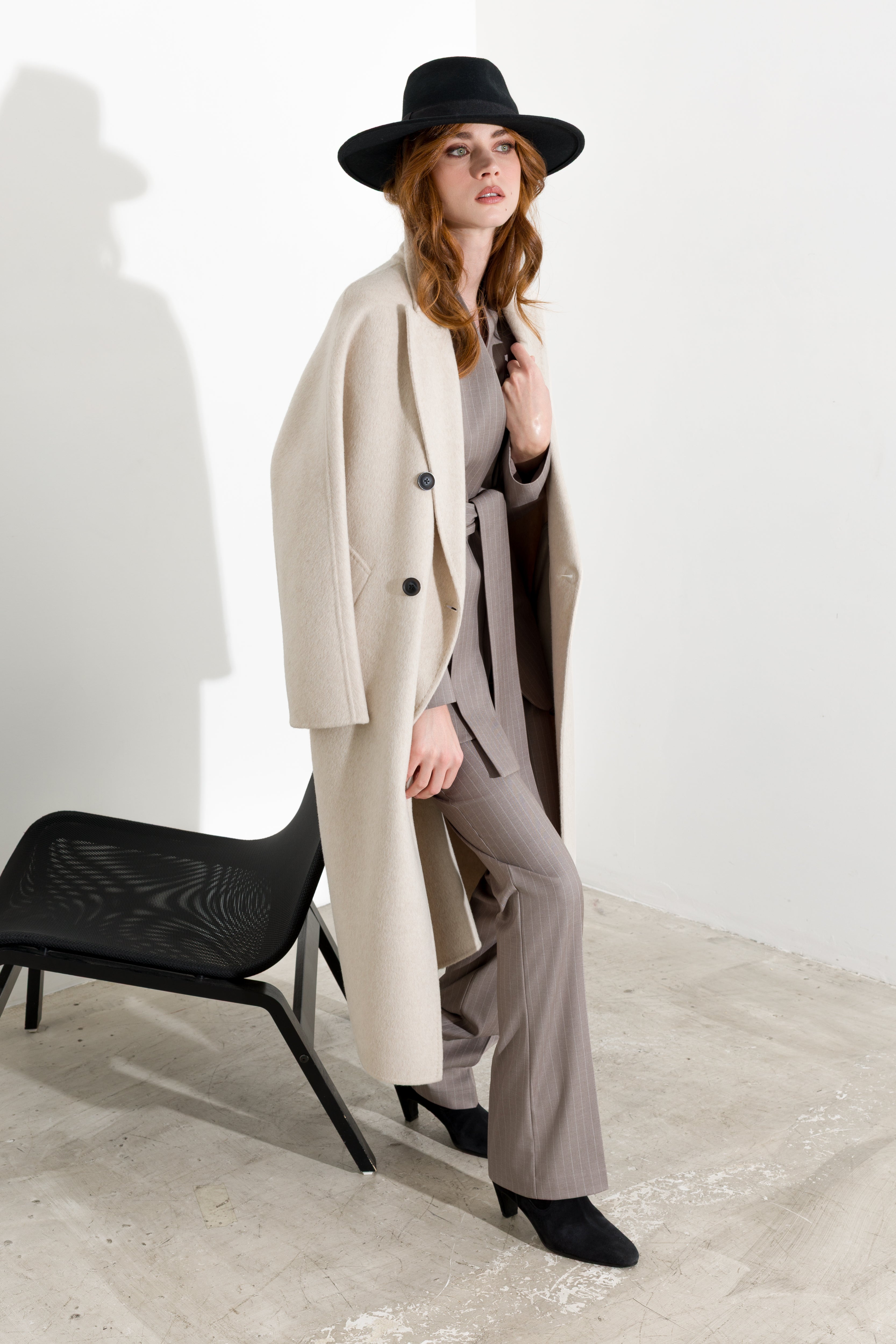 Cappotto lungo doppio petto