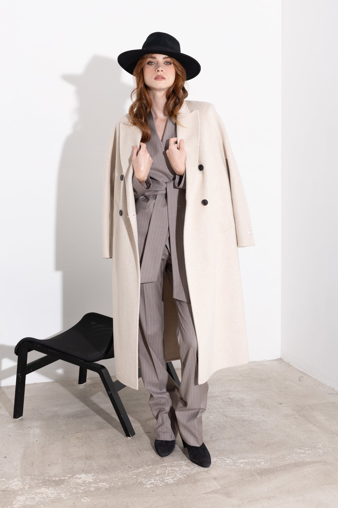 Cappotto lungo doppio petto