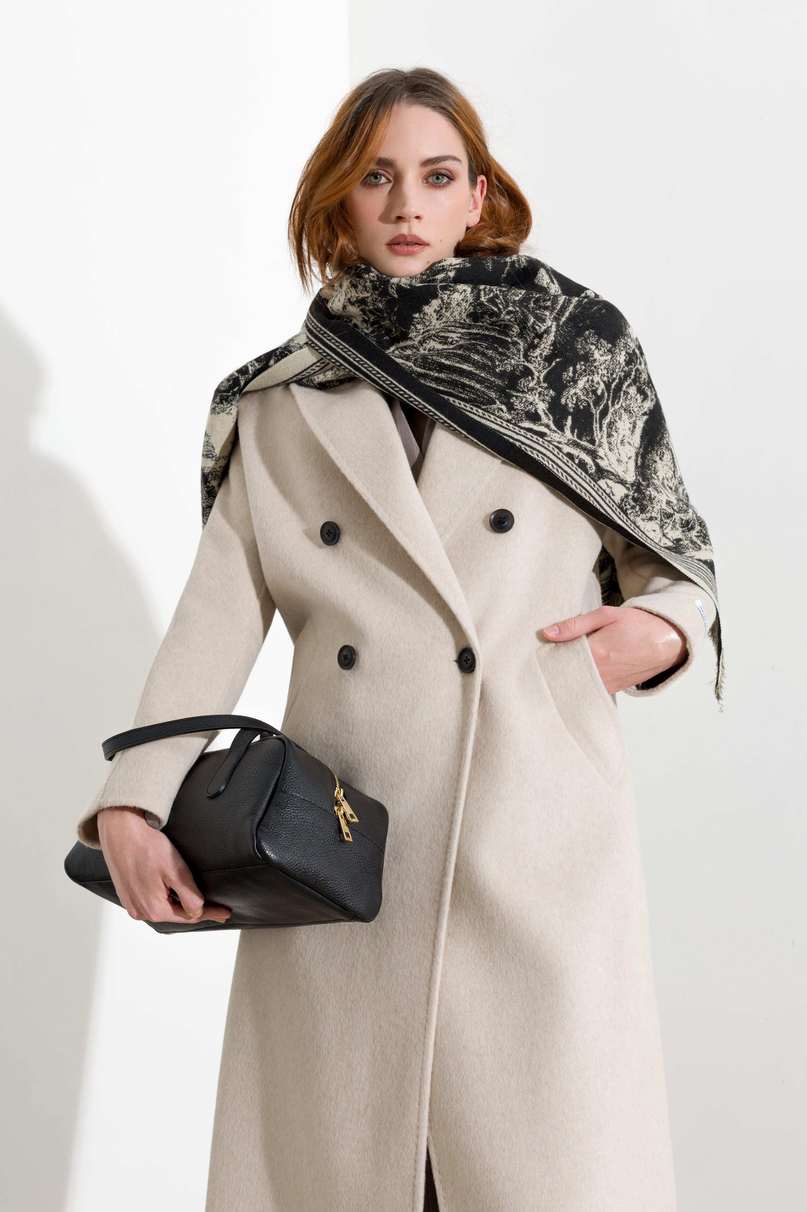 Cappotto lungo doppio petto