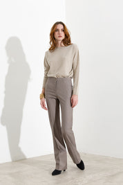 Pantalone gessato gamba dritta
