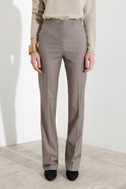 Pantalone gessato gamba dritta
