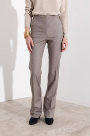 Pantalone gessato gamba dritta