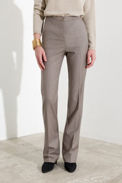 Pantalone gessato gamba dritta