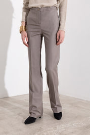 Pantalone gessato gamba dritta