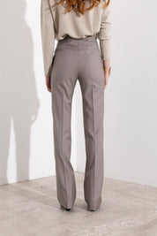 Pantalone gessato gamba dritta