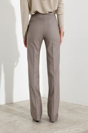 Pantalone gessato gamba dritta