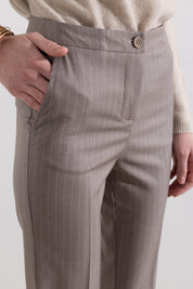 Pantalone gessato gamba dritta
