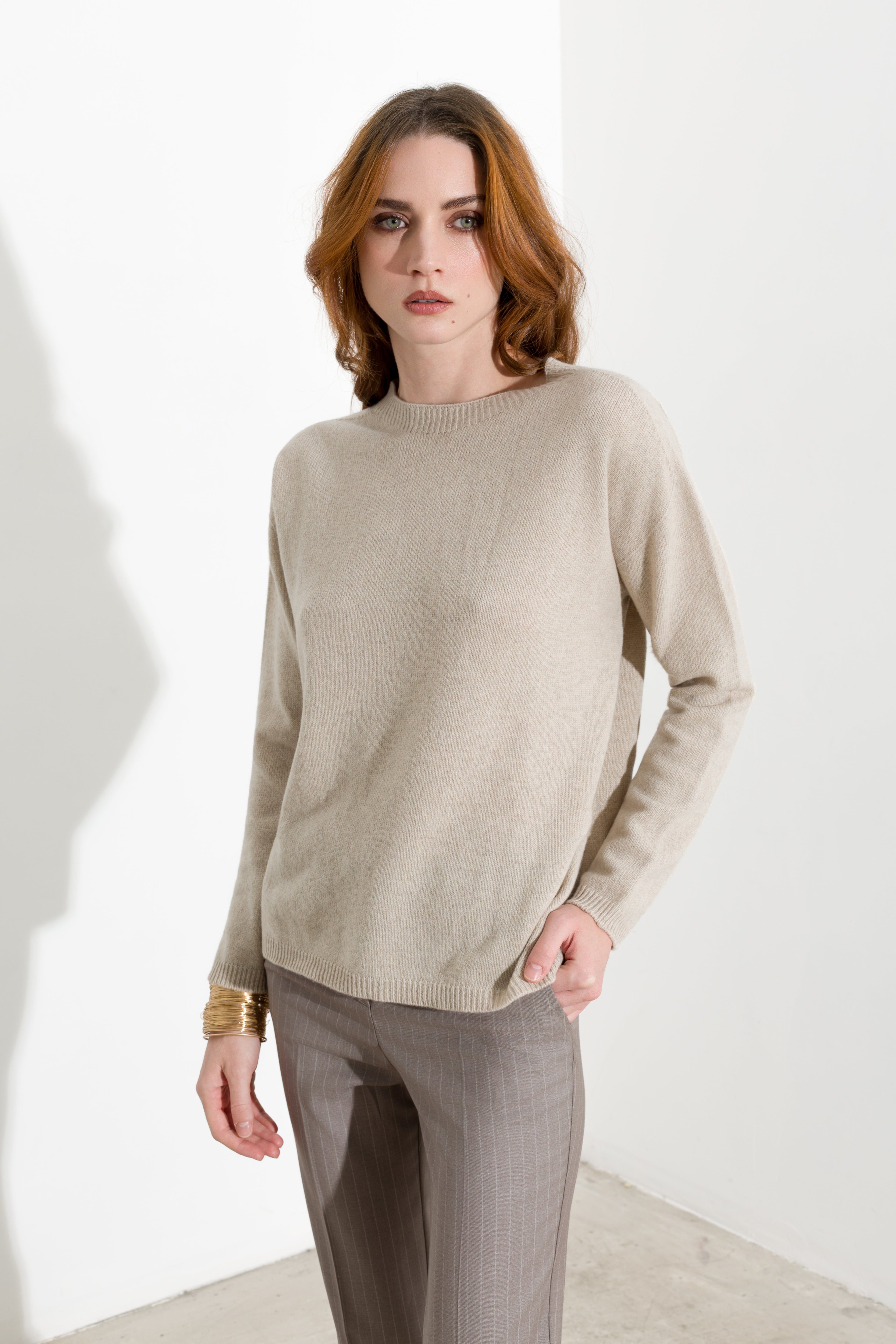 Pull ras-du-cou en cachemire - Friendly Sweater