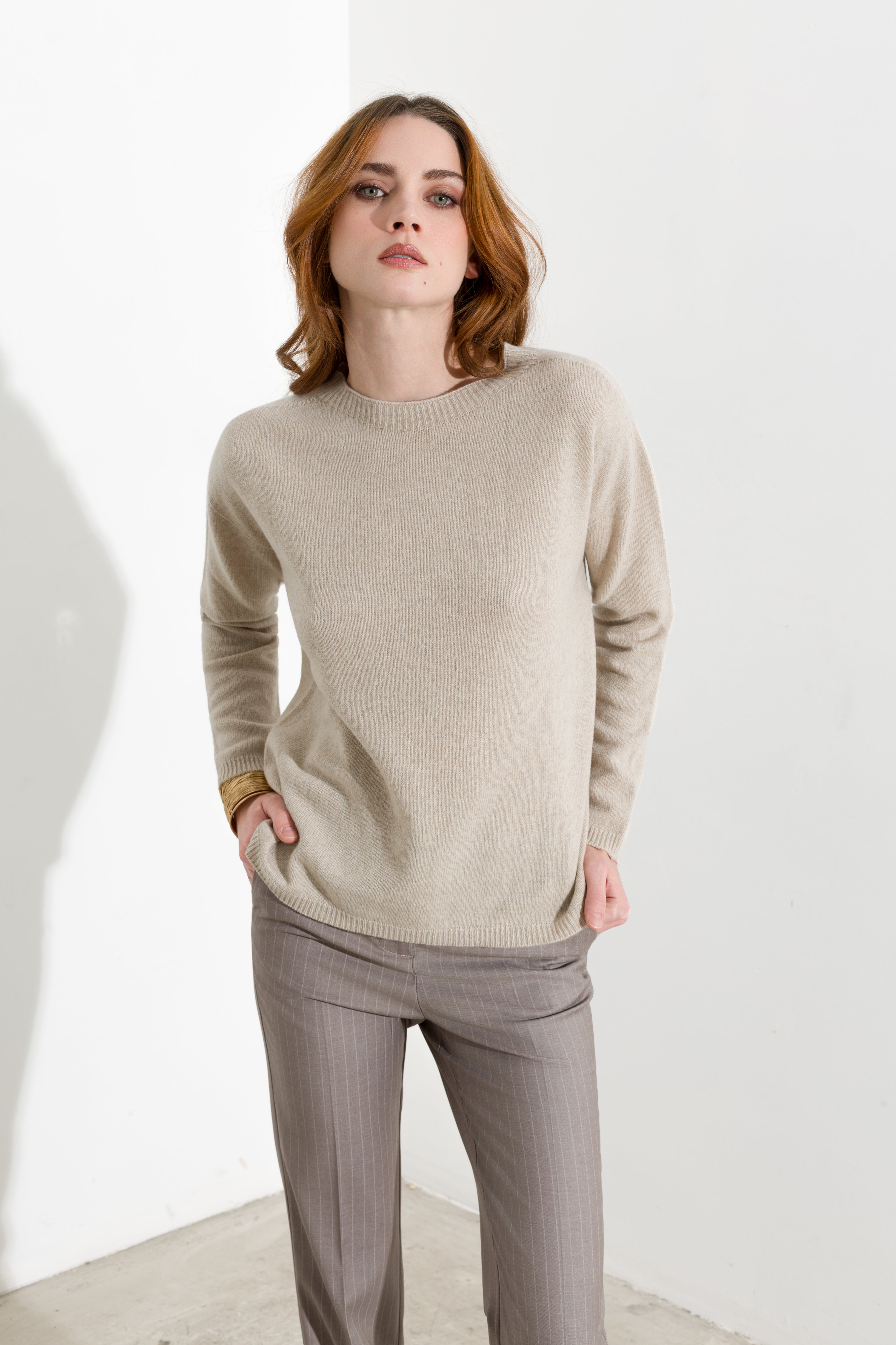 Pull ras-du-cou en cachemire - Friendly Sweater