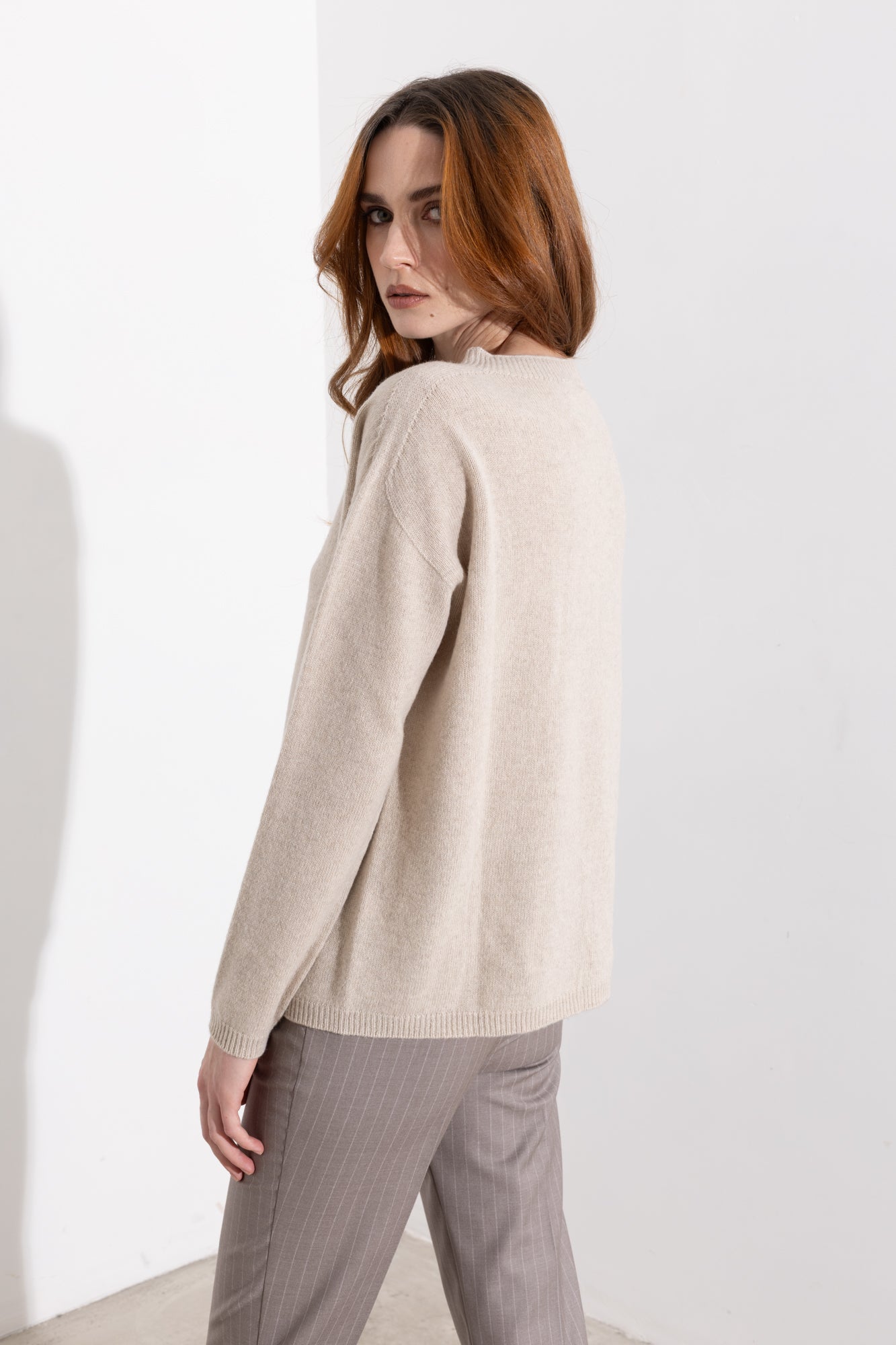 Maglia girocollo in cashmere