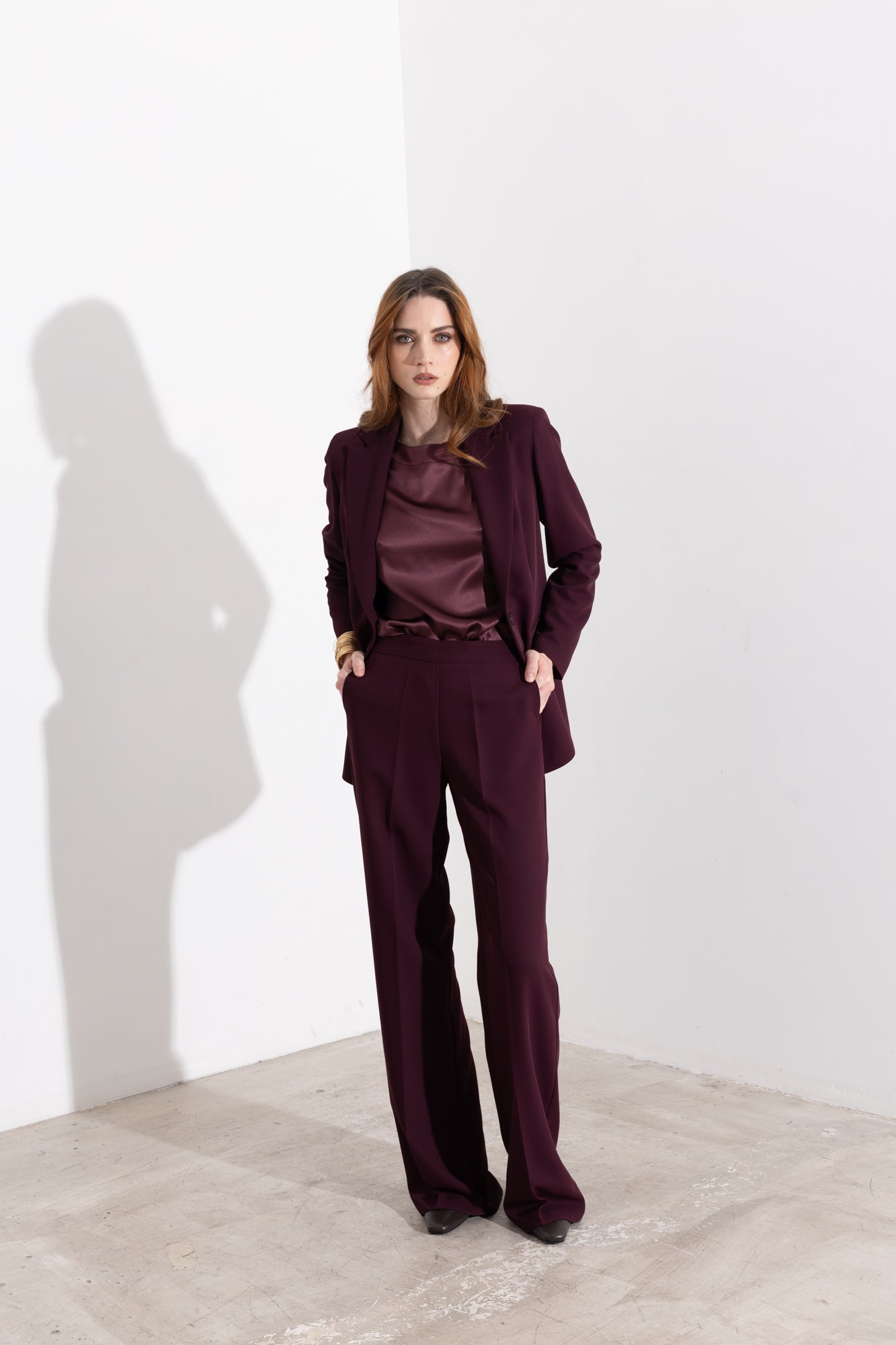 Pantalone a palazzo fluido