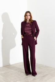 Blazer monopetto in crepe fluido
