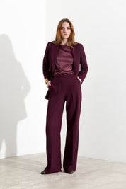 Blazer monopetto in crepe fluido