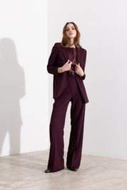 Blazer monopetto in crepe fluido