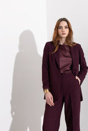 Blazer monopetto in crepe fluido