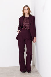 Blazer monopetto in crepe fluido