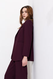 Blazer monopetto in crepe fluido