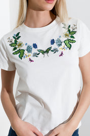T-shirt con ricamo - Compagnia Italiana