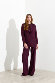 Blazer monopetto in crepe fluido