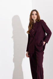 Blazer monopetto in crepe fluido