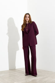 Blazer monopetto in crepe fluido
