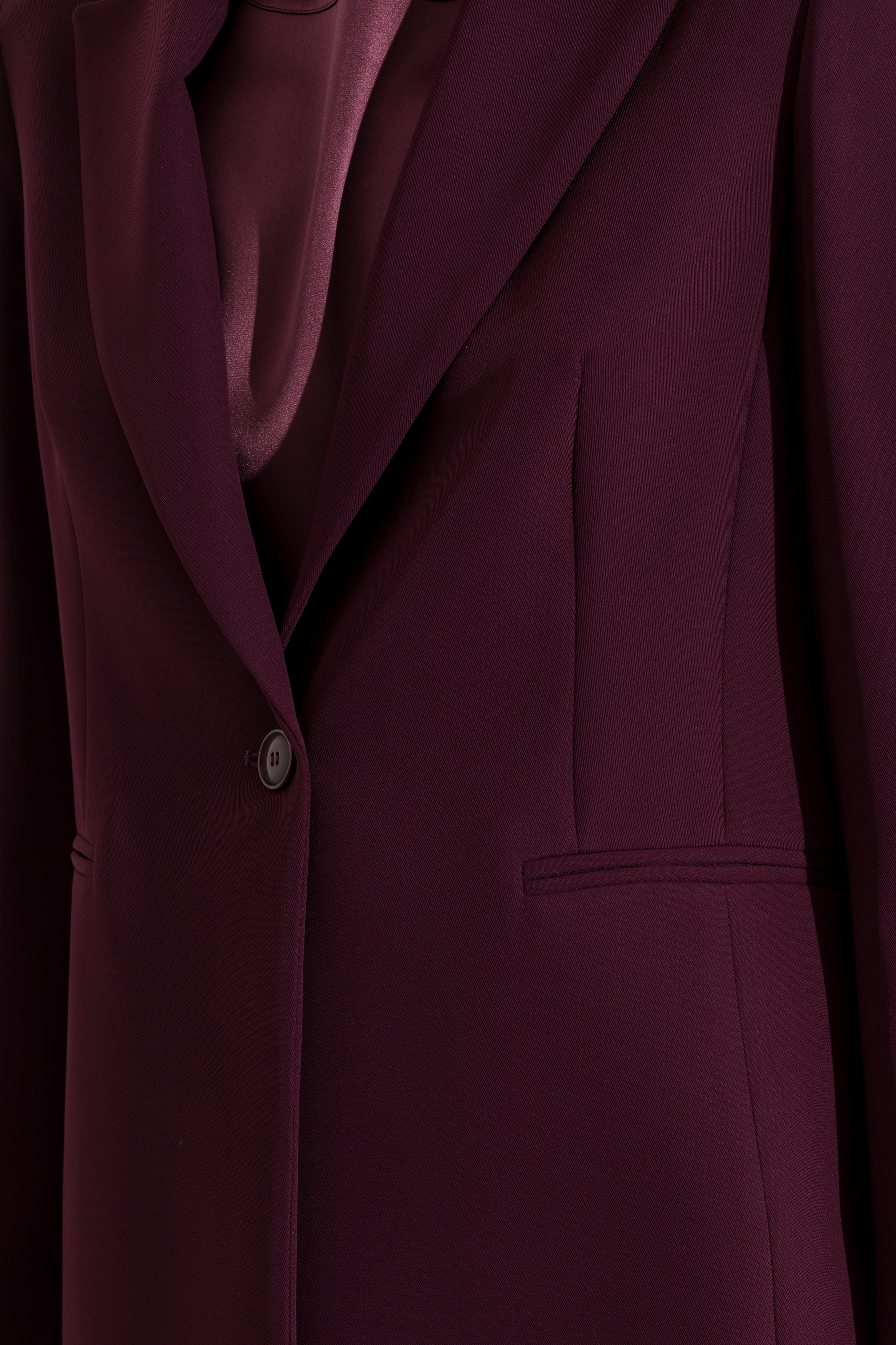 Blazer monopetto in crepe fluido