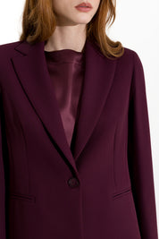 Blazer monopetto in crepe fluido