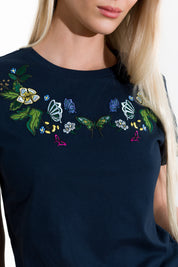 T-shirt con ricamo - Compagnia Italiana