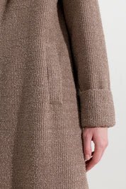 Langer Strickmantel mit Lurex