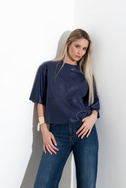 T-shirt in similpelle - Compagnia Italiana