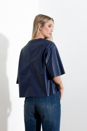 T-shirt in similpelle - Compagnia Italiana