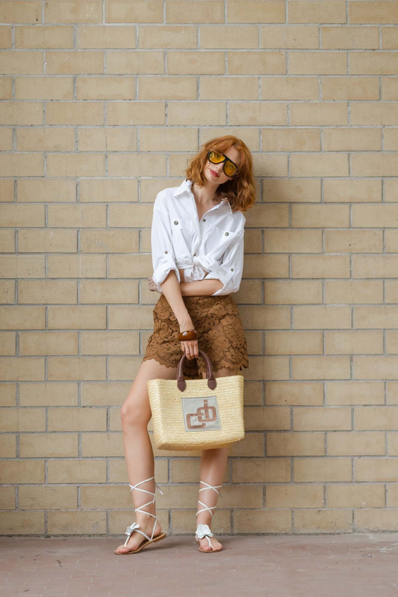 Cesta in paglia logo | Uncategorized da donna