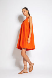 Abito a trapezio corto strutturato in cotone | Uncategorized da donna